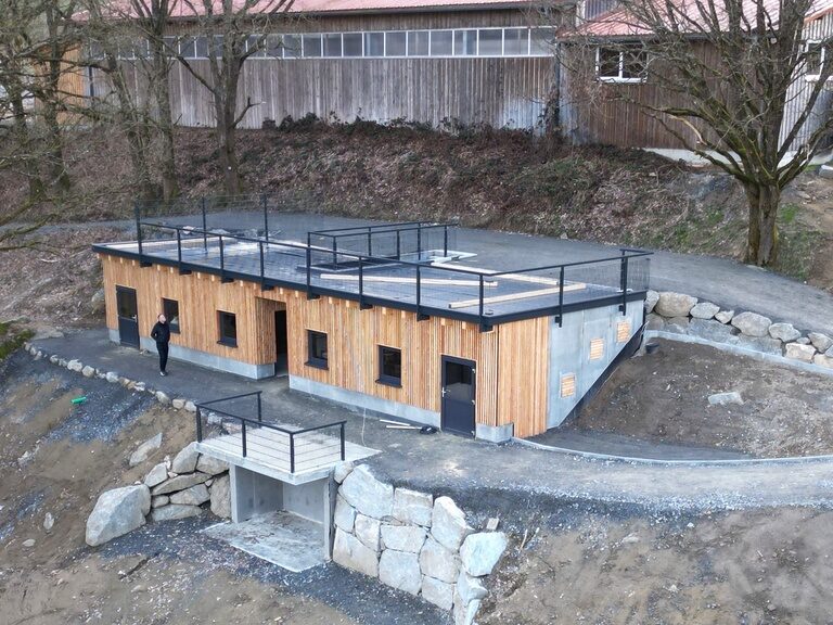 Kleintierstall Luftansicht